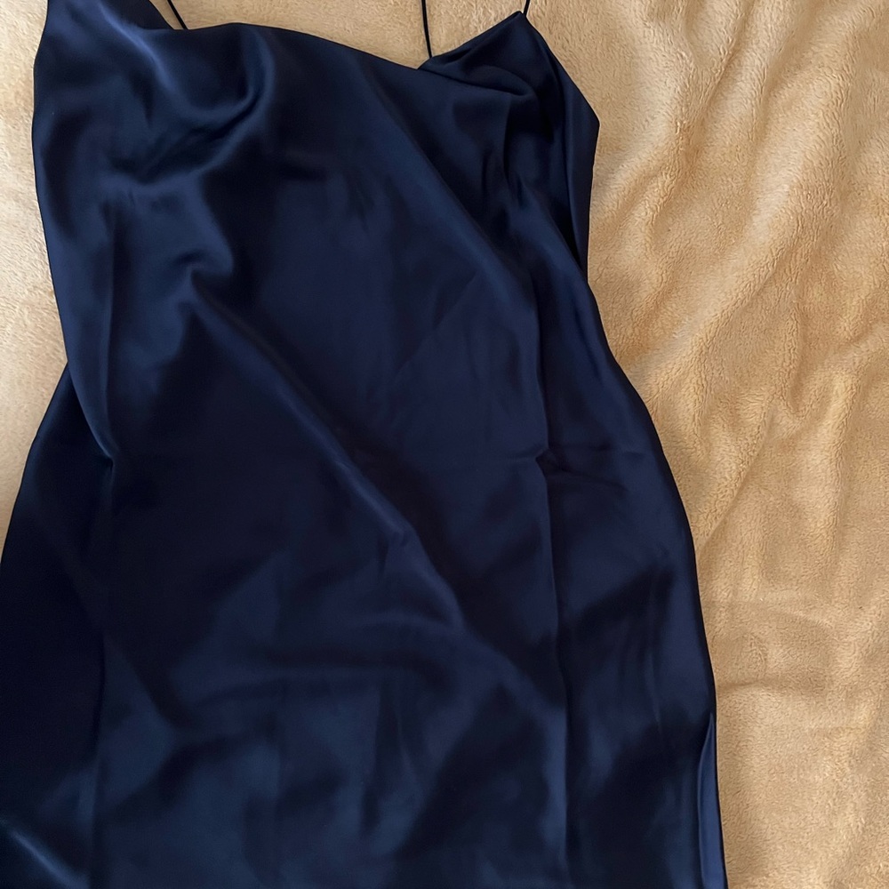 Good American Satin Cowl Mini Slip Dress